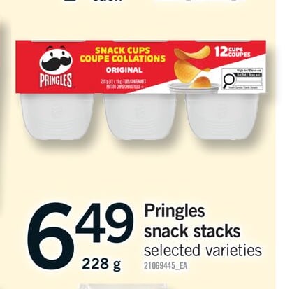PRINGLES SNACK STACKS, 228 g