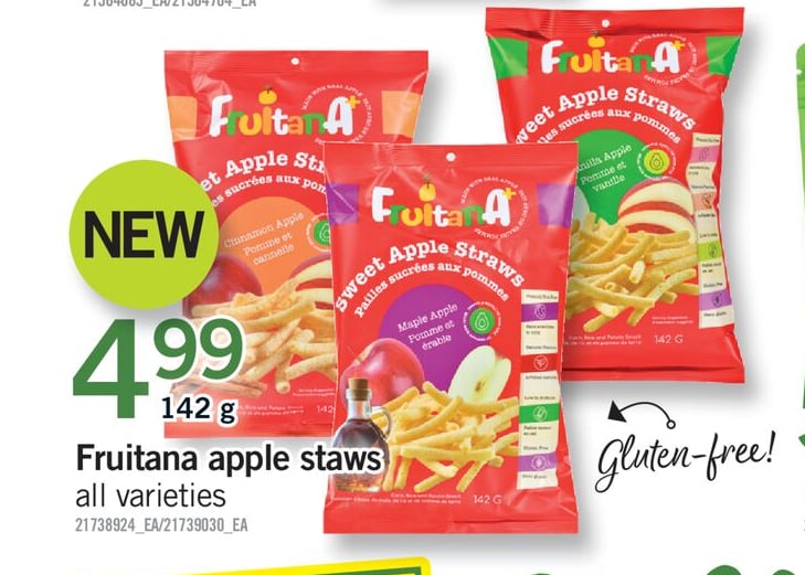 FRUITANA APPLE STAWS, 142 G