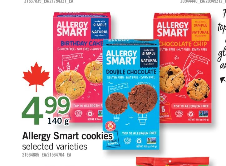 ALLERGY SMART COOKIES, 140 g