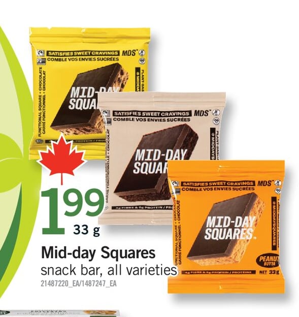 MID-DAY SQUARES SNACK BAR, 33 G