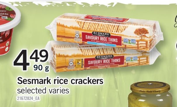 SESMARK RICE CRACKERS, 90 g