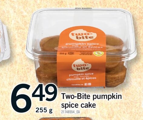 TWO-BITE PUMPKIN SPICE CAKE, 255 g