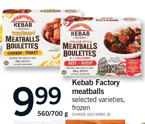 KEBAB FACTORY MEATBALLS, 560/700 g