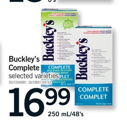 BUCKLEY'S COMPLETE, 250 mL/48's
