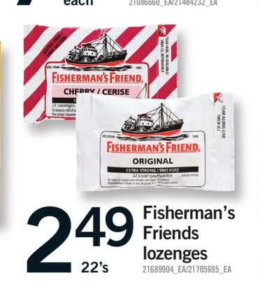 FISHERMAN'S FRIENDS LOZENGES, 22'S