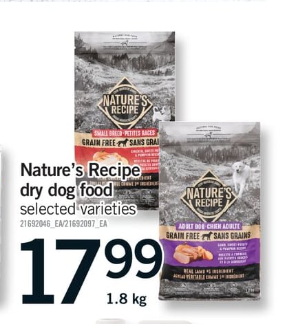 NATURE'S RECIPE DRY DOG FOOD, 1.8 KG