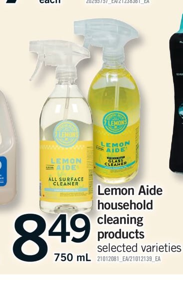 LEMON AIDE HOUSEHOLD CLEANING PRODUCTS, 750 mL
