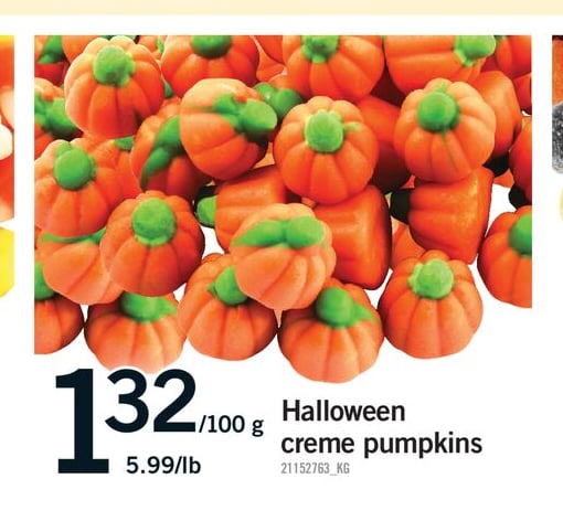 HALLOWEEN CREME PUMPKINS, 5.99/LB