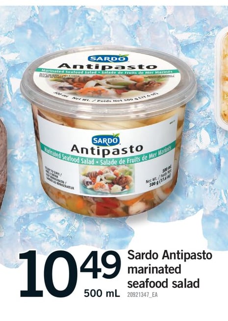SARDO ANTIPASTO MARINATED SEAFOOD SALAD, 500 mL