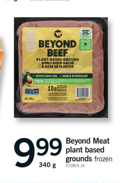 BEYOND MEAT PLANT BASED GROUNDS FROZEN, 340 g