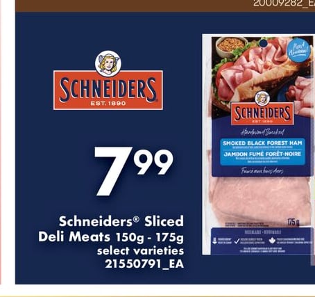 SCHNEIDERS® SLICED DELI MEATS, 150G - 175G