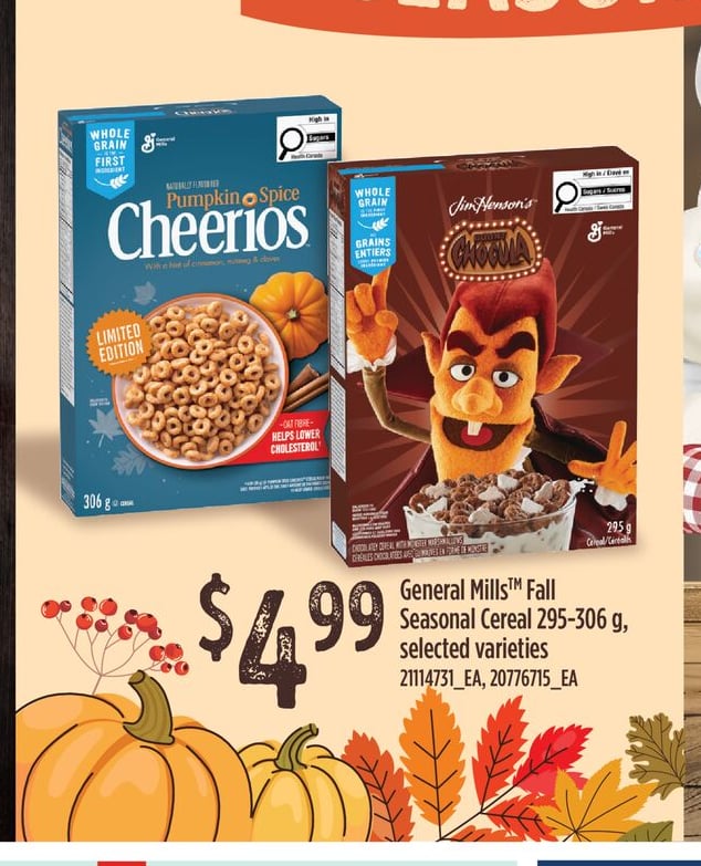 GENERAL MILLS™ FALL SEASONAL CEREAL, 295-306 g