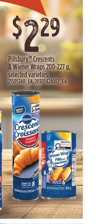 PILLSBURY™ CRESCENTS & WIENER WRAPS,200-227 g