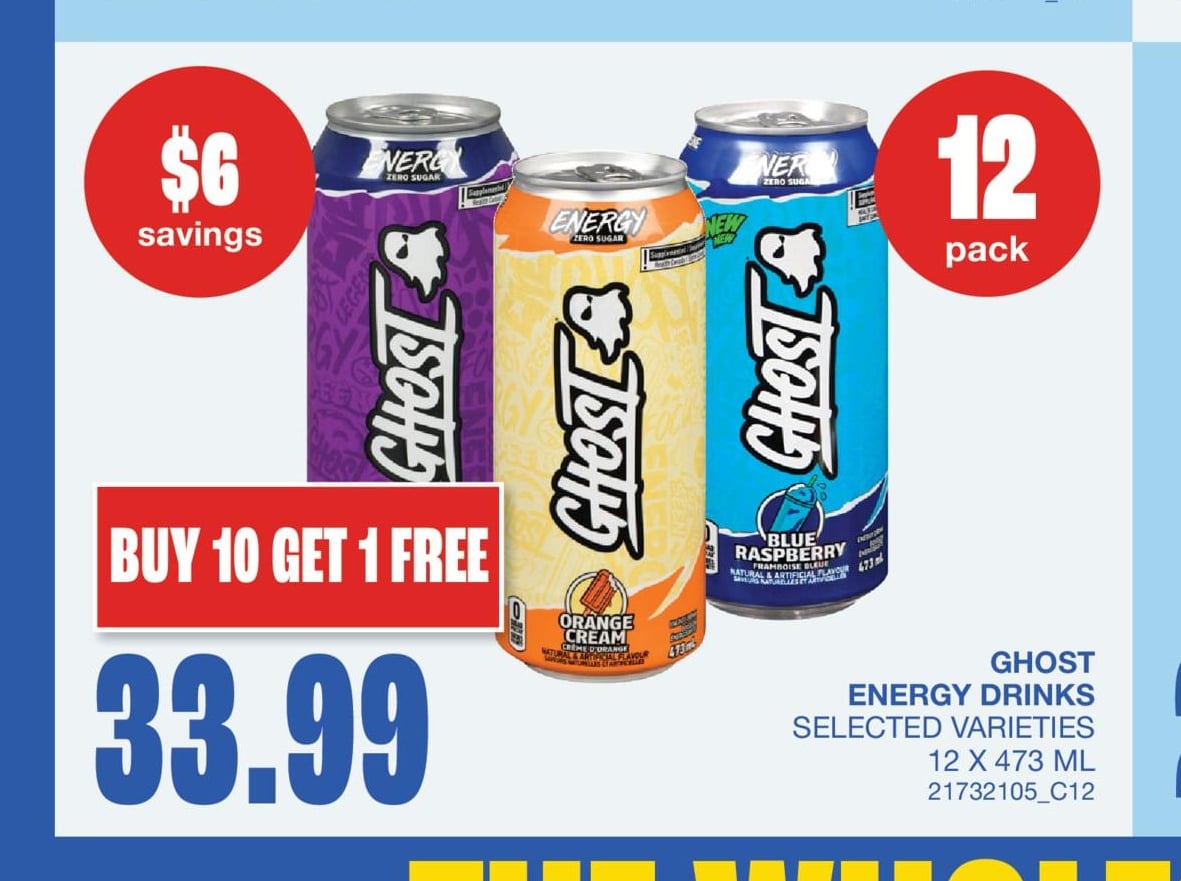 GHOST ENERGY DRINKS, 12 x 473 ML