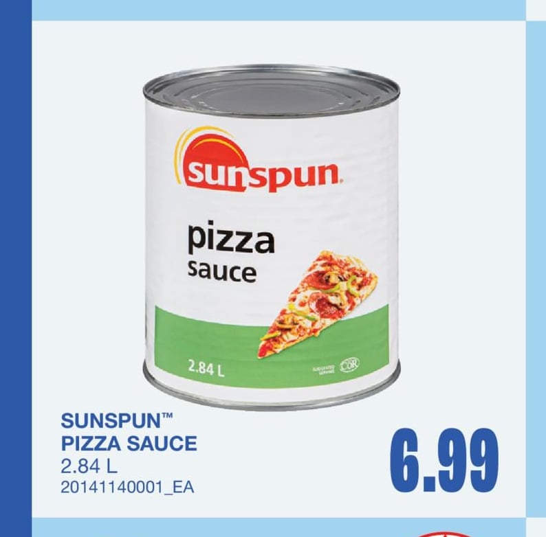 SUNSPUN™ PIZZA SAUCE, 2.84 L
