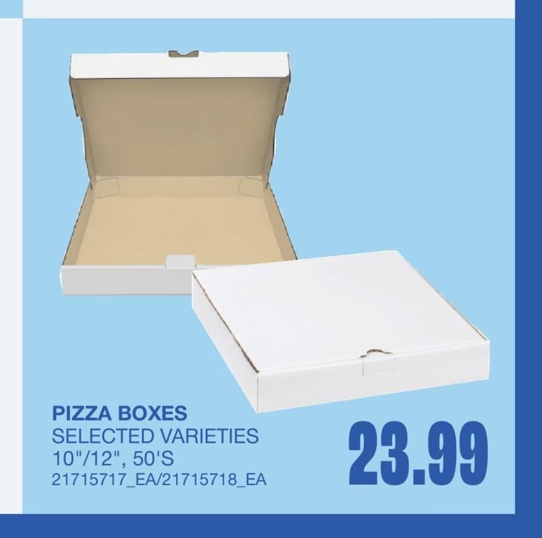 PIZZA BOXES, 10"/12", 50'S