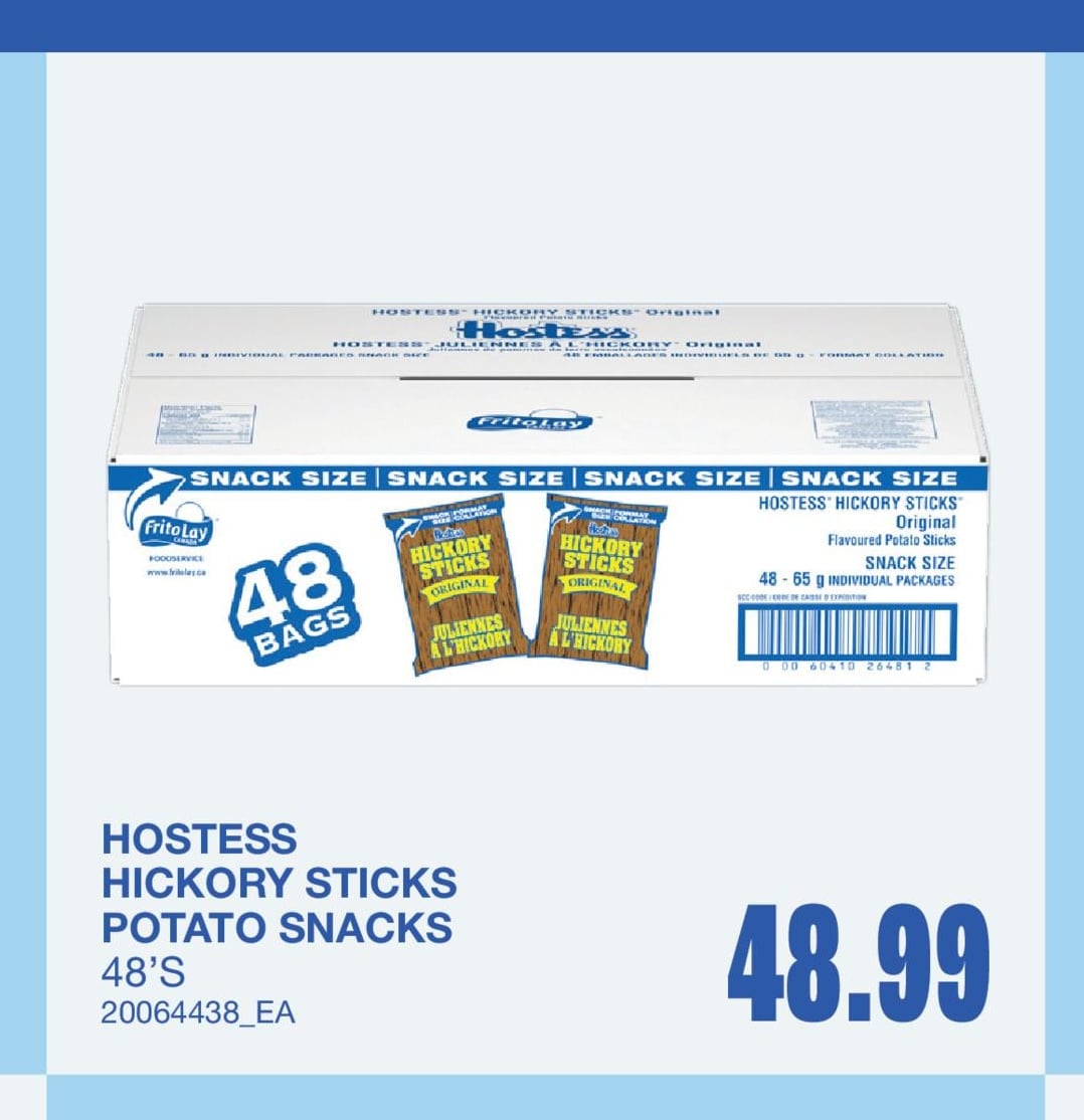 HICKORY STICKS POTATO SNACKS, 48'S