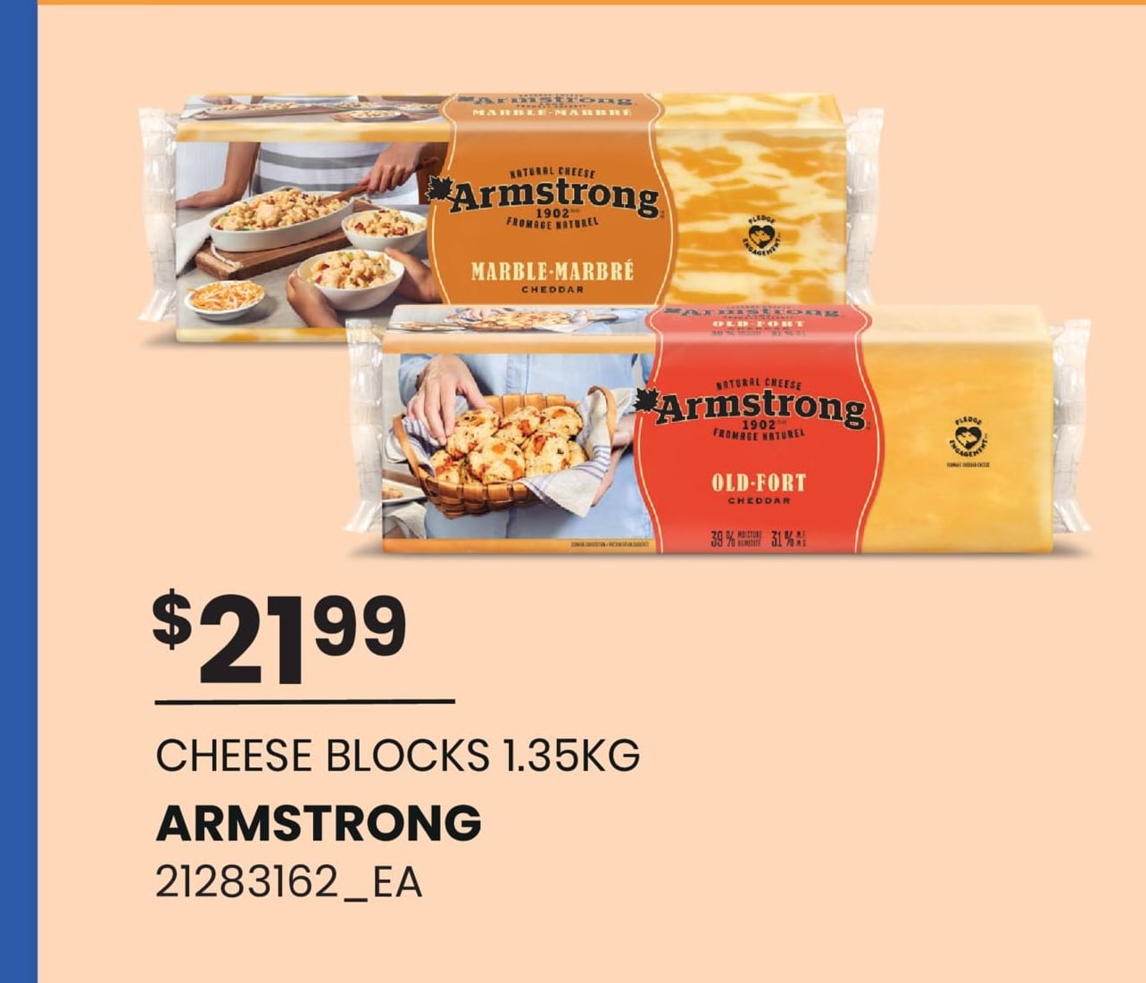 CHEESE BLOCKS, 1.35KG