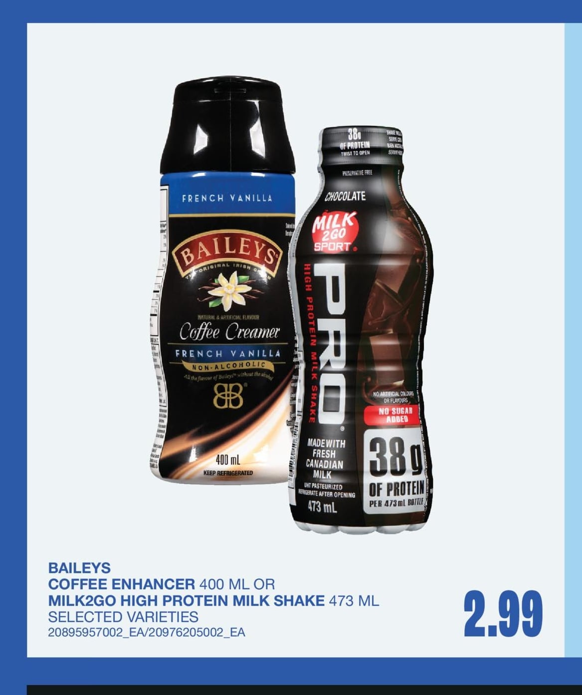 COFFEE ENHANCER 400 ML OR HIGH PROTEIN MILK SHAKE, 473 ML