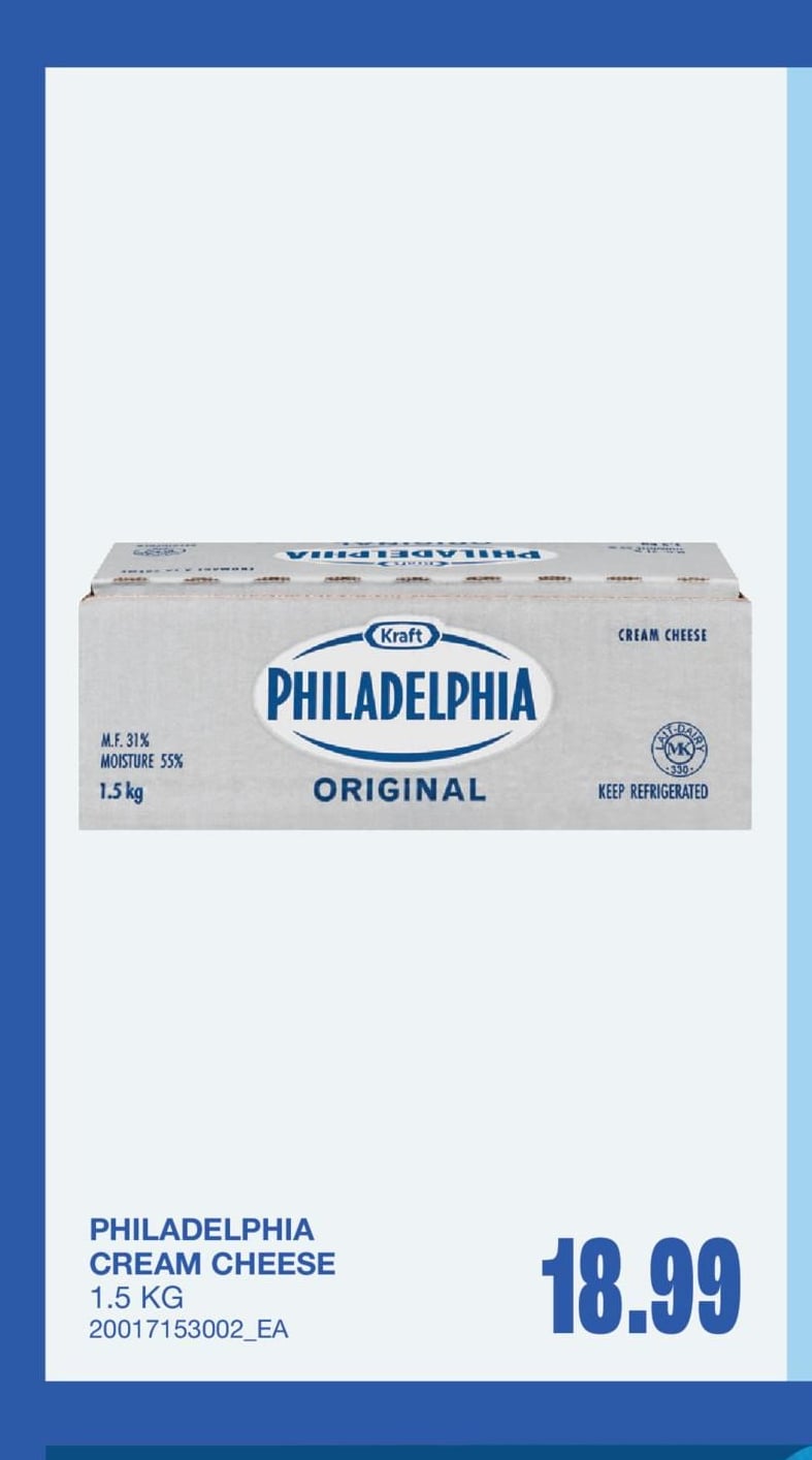 CREAM CHEESE, 1.5 KG