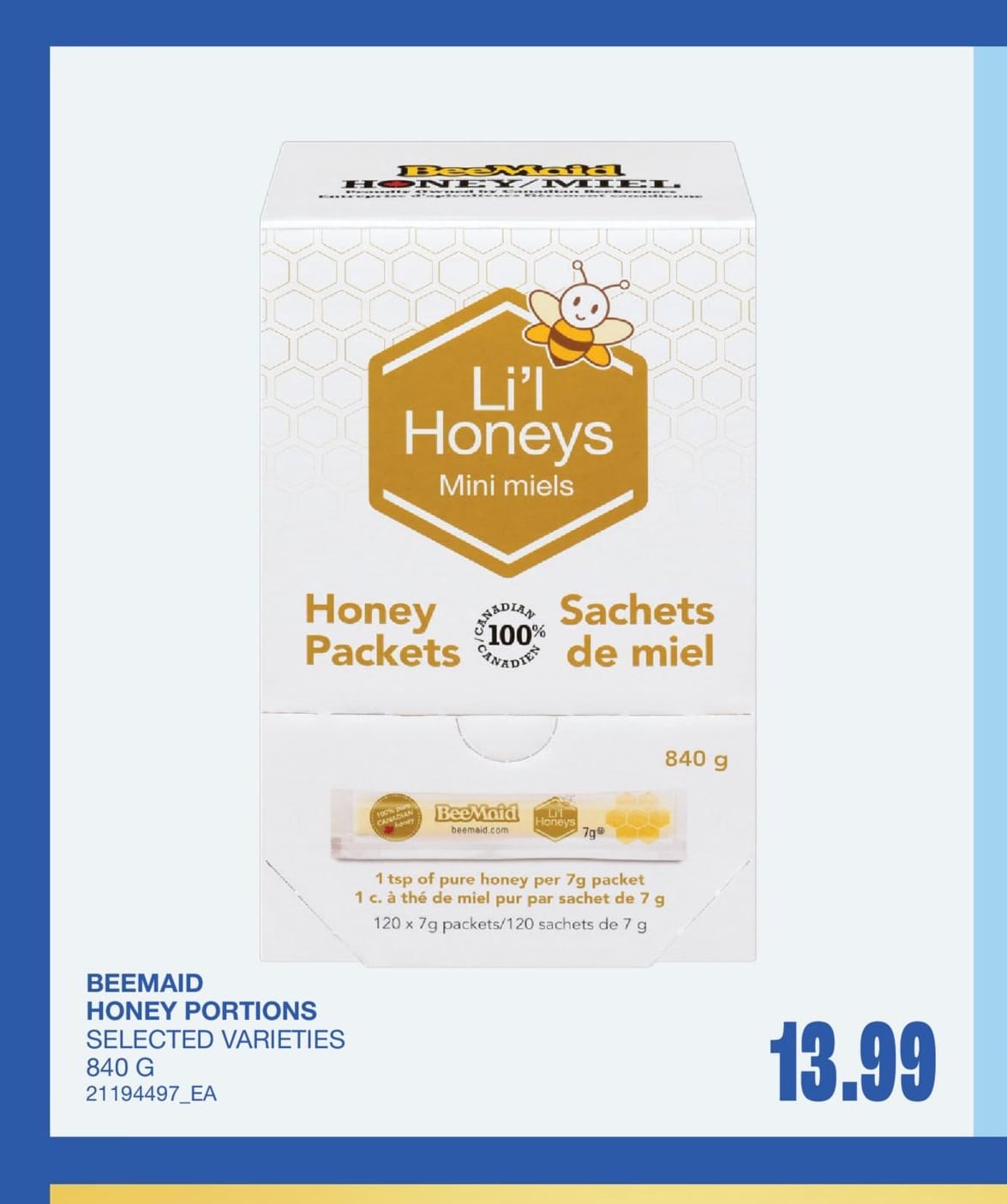 HONEY PORTIONS, 840 G