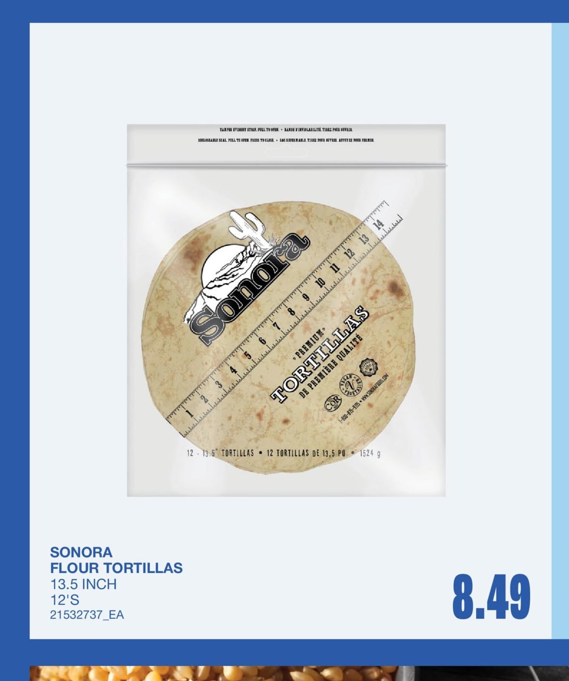 FLOUR TORTILLAS, 13.5 INCH 12'S