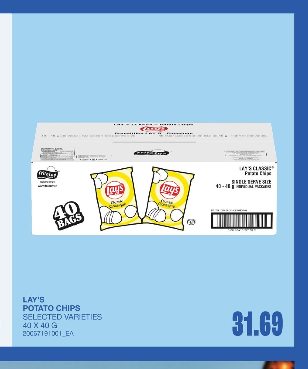 POTATO CHIPS, 40 x 40 G