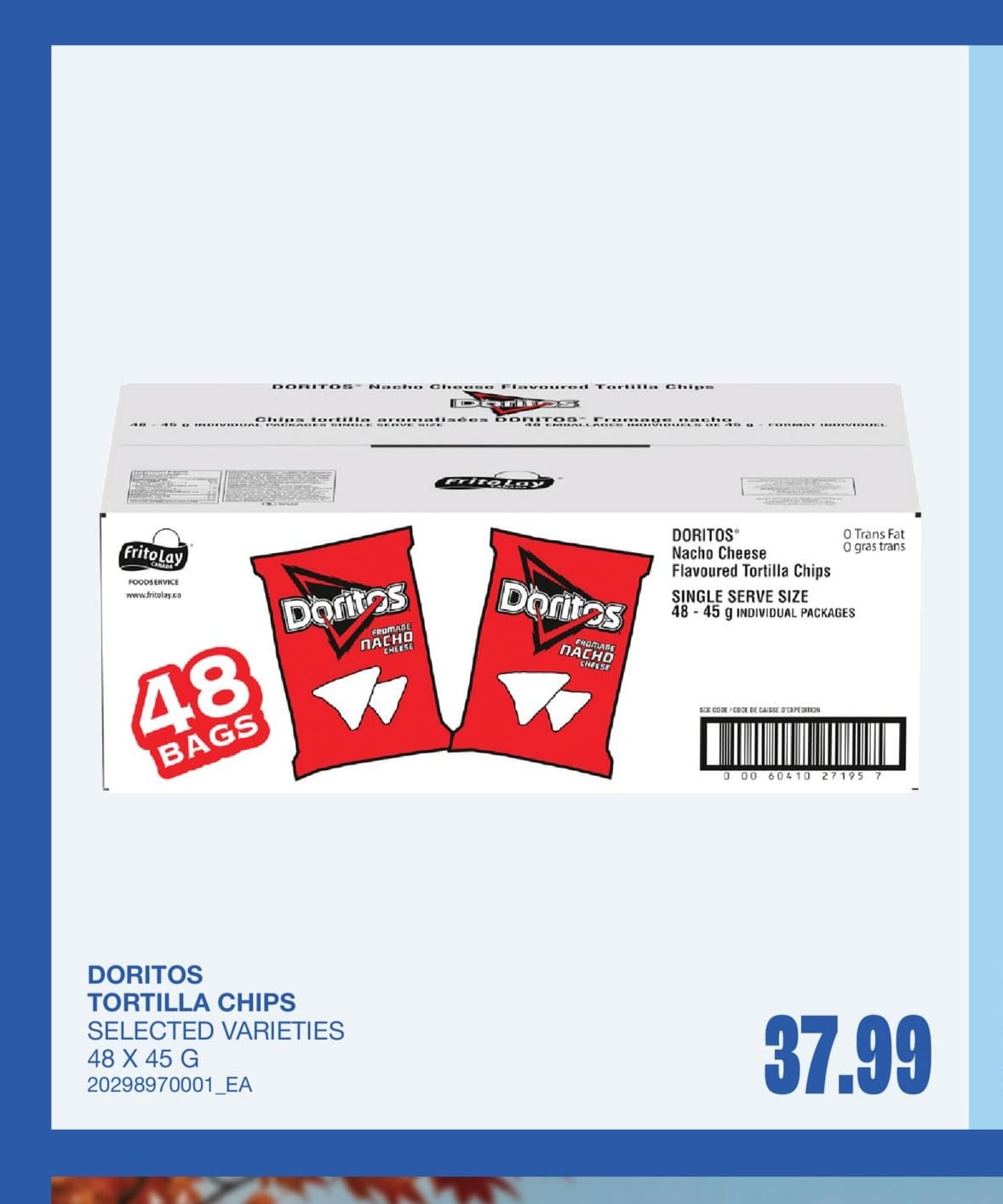 DORITOS TORTILLA CHIPS, 48 X 45 G