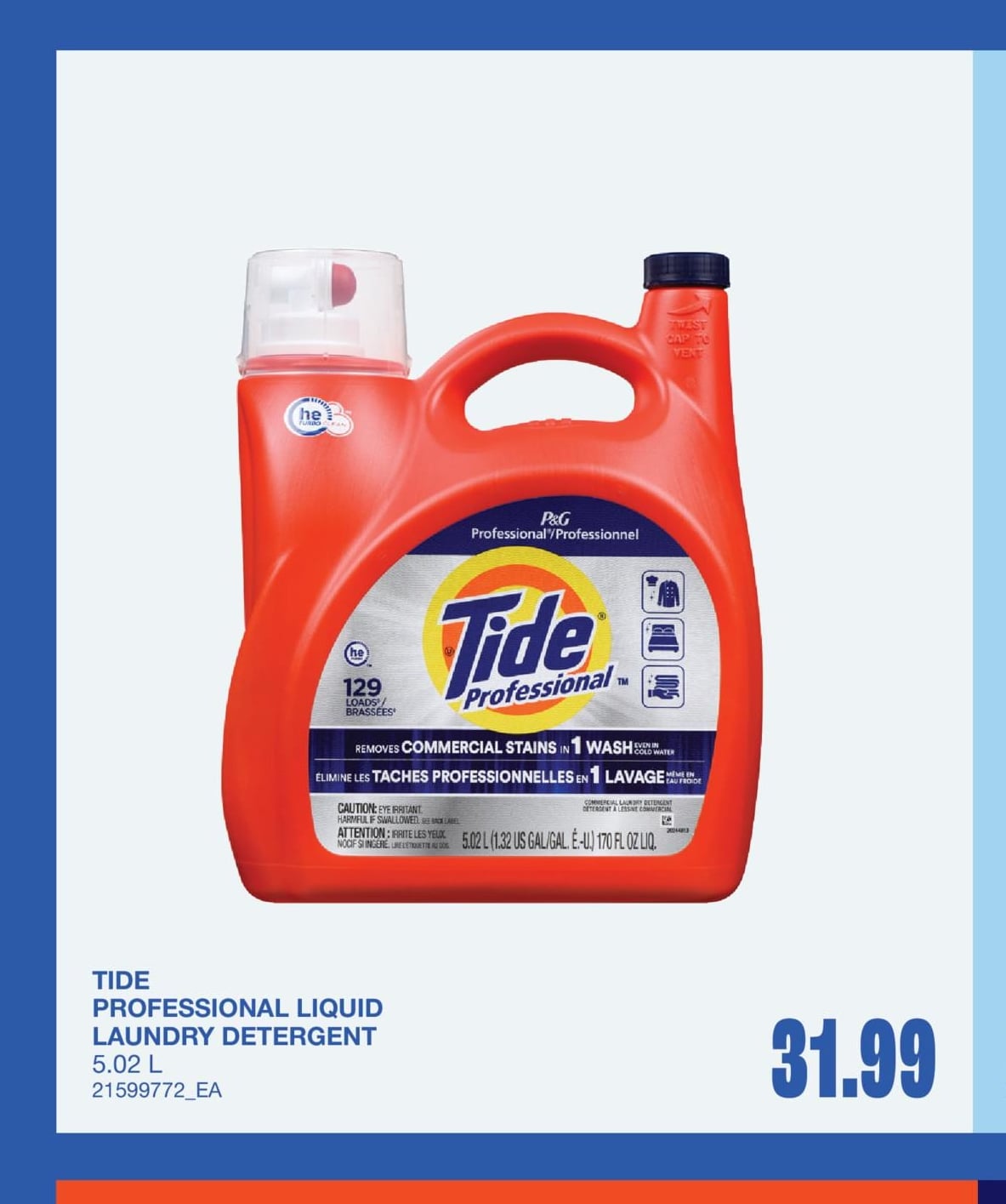 PROFESSIONAL LIQUID LAUNDRY DETERGENT, 5.02 L