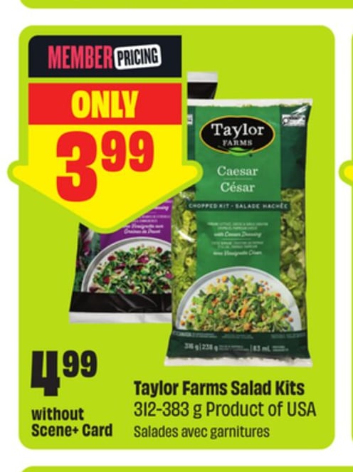 Taylor Farms Salad Kits 312-383 g Product of USA