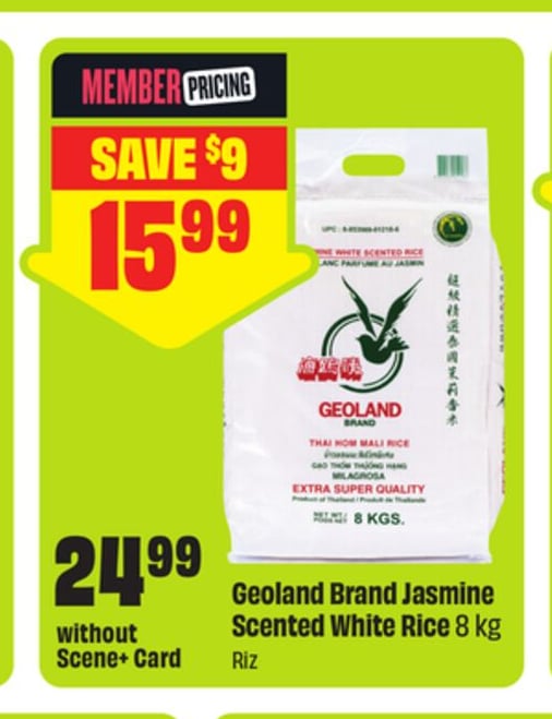 Geoland Brand Jasmine Scented White Rice 8 Kg