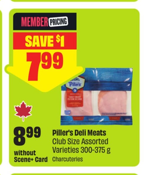 Piller's Deli Meats Club Size Assorted Varieties 300-375 g