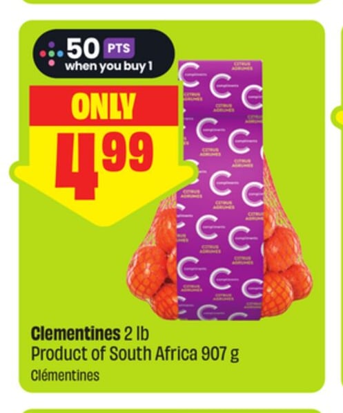 Clementines 2 lb Product of South Africa 907 g