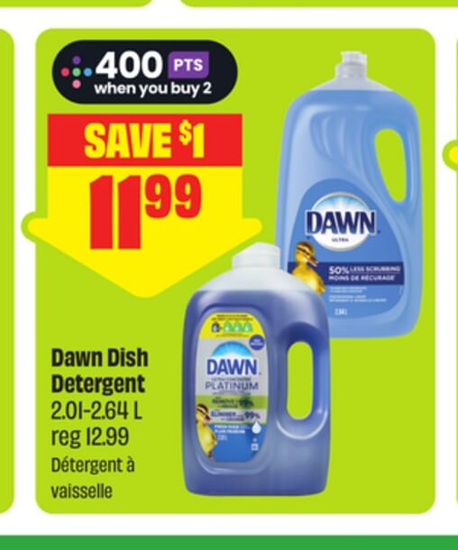 Dawn Dish Detergent 2.01-2.64 L