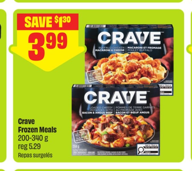 Crave Frozen Meals 200-340 g