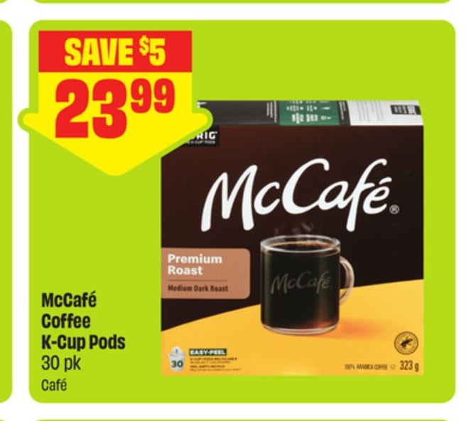 McCafé Coffee K-Cup Pods 30 pk