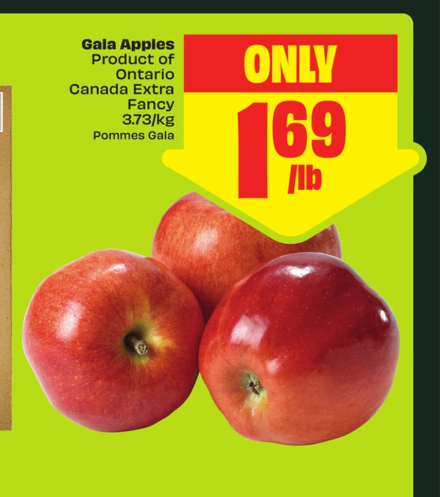 Gala Apples Product of Ontario Canada Extra Fancy 3.73/kg