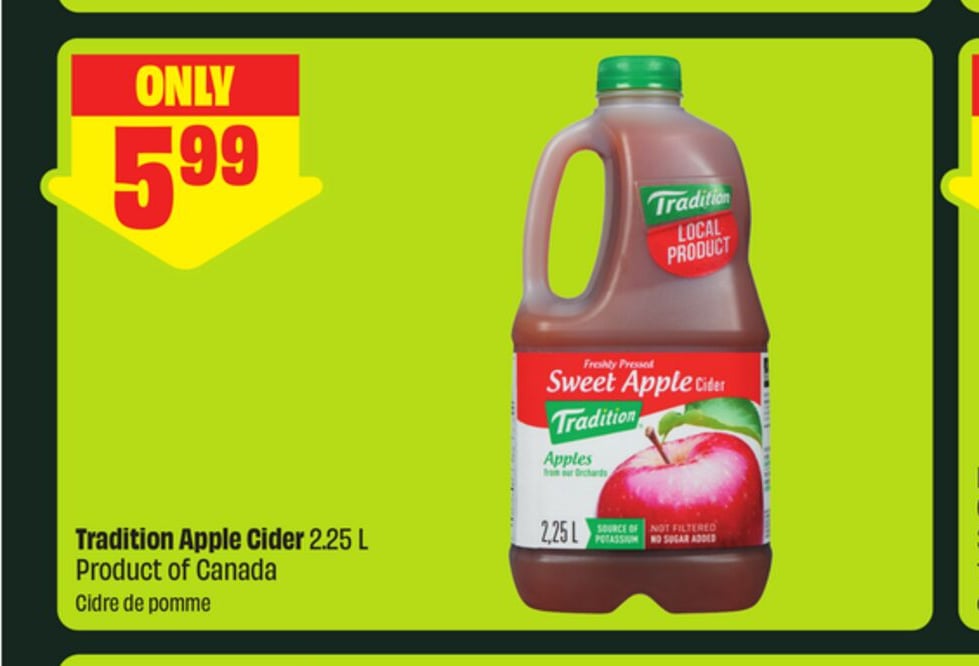 Tradition Apple Cider 2.25 L Product of Canada