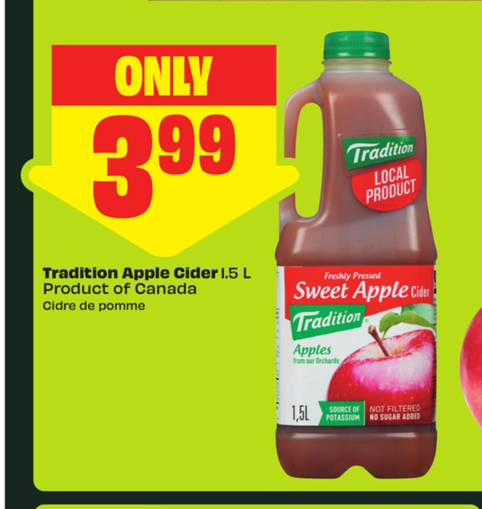 Tradition Apple Cider 1.5 L Product of Canada