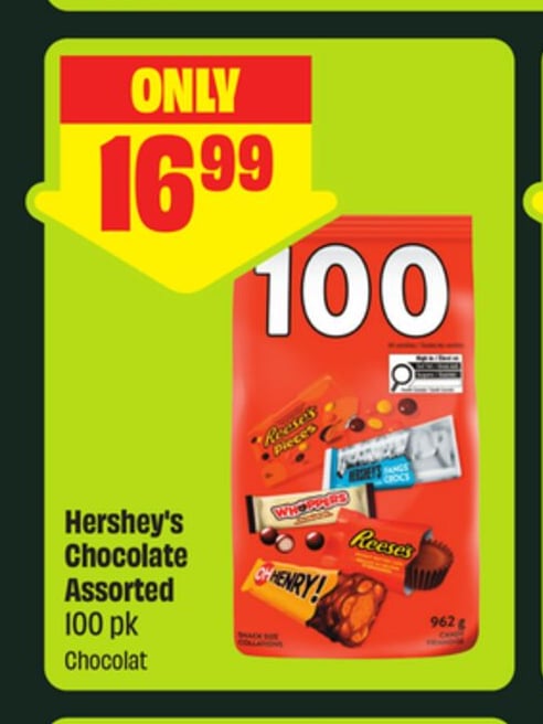 Hershey's Chocolate Assorted 100 pk
