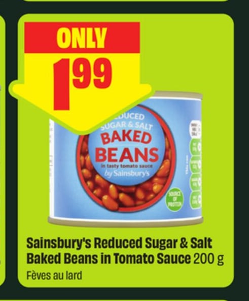 Sainsbury's Reduced Sugar & Salt Baked Beans in Tomato Sauce 200 g