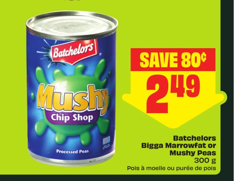 Batchelors Bigga Marrowfat or Mushy Peas 300 g