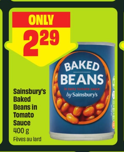 Sainsbury's Baked Beans in Tomato Sauce 400 g