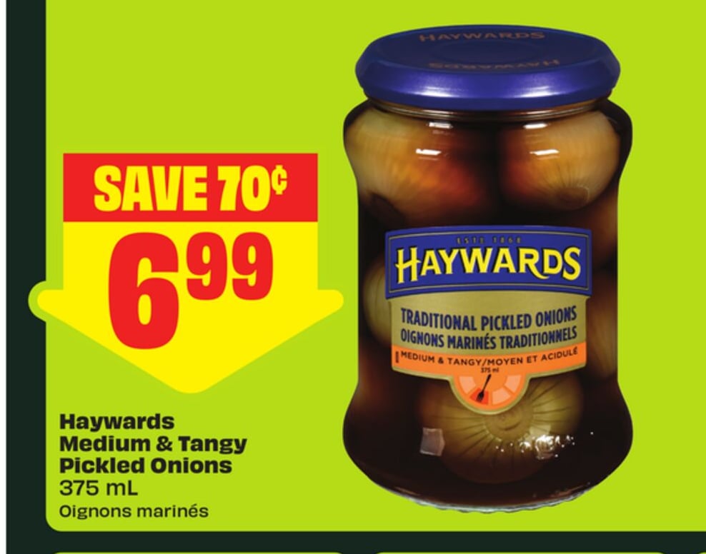 Haywards Medium & Tangy Pickled Onions 375 mL