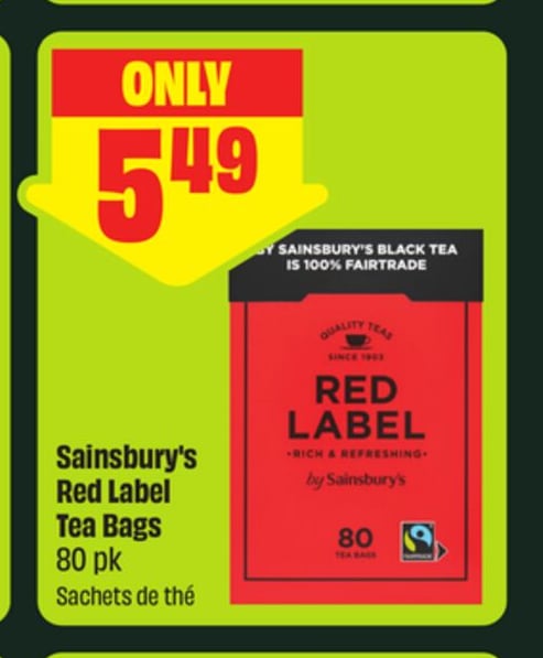 Sainsbury's Red Label Tea Bags 80 pk
