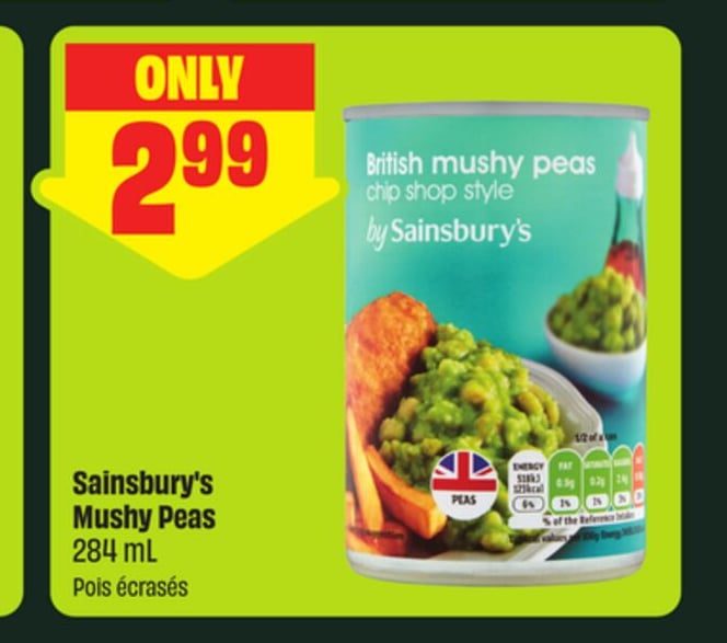Sainsbury's Mushy Peas 284 mL