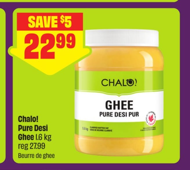 Chalo! Pure Desi Ghee 1.6 kg - FreshCo Diwali