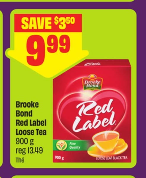 Brooke Bond Red Label Loose Tea 900 g - FreshCo Diwali
