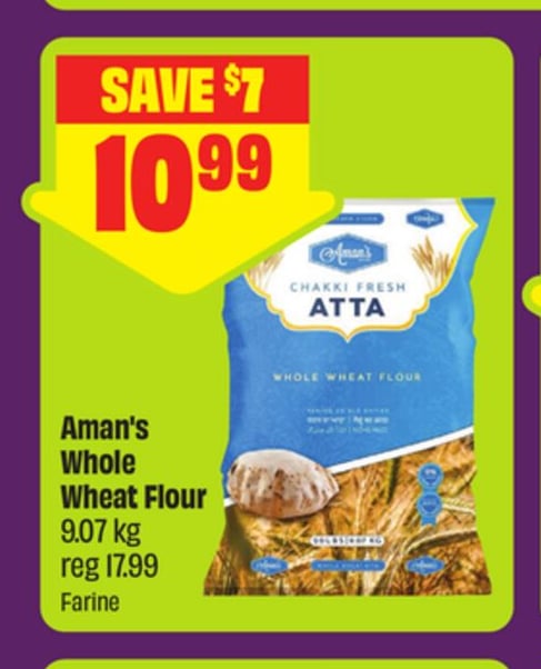 Aman's Whole Wheat Flour 9.07 kg - FreshCo Diwali