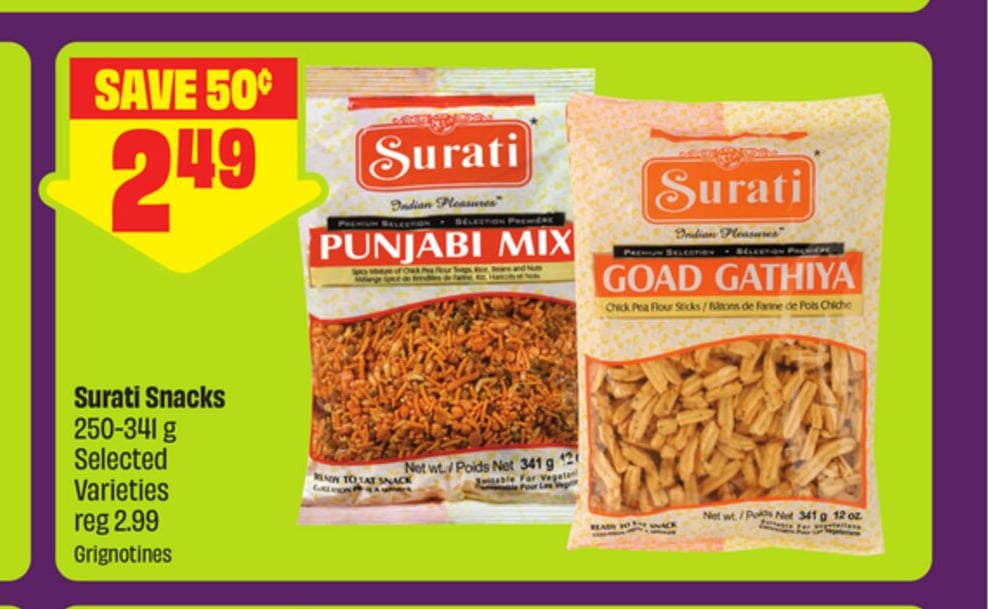 Surati Snacks 250-341 g Selected Varieties - FreshCo Diwali · p9